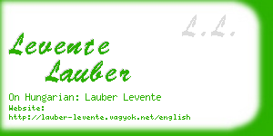 levente lauber business card